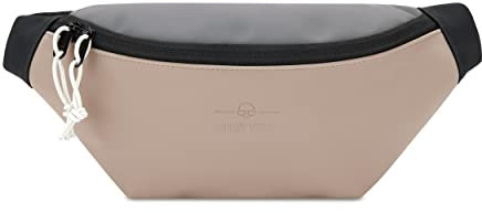 JOHNNY URBAN Bauchtasche Damen & Herren Beige Grau - Riley - Gürteltasche Mit Flexiblem Gurt für Festival - Stylische Crossbody Brusttasche - Wasserabweisend