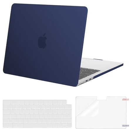 MOSISO Hülle Kompatibel mit MacBook Air 13 Zoll M4 M3 M2 2025 2024-2022 A3240 A3113 A2681,Hartschale Schutzhülle Case für MacBook Air 13,6 Zoll&Tastaturabdeckung&Bildschirmschutz,Marineblau
