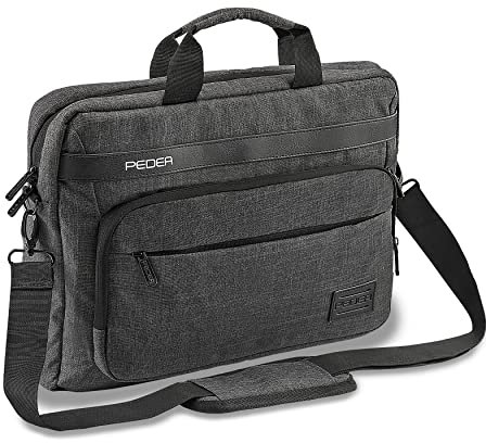 Pedea Laptoptasche URBAN-NICE Notebook Umhängetasche mit Tablet Fach, grau 15,6 Zoll