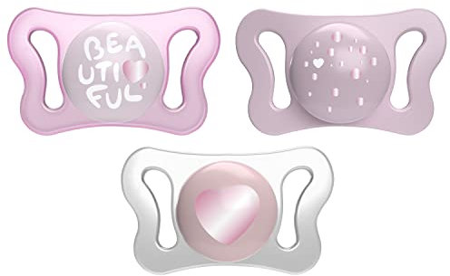 Chicco PhysioForma Micrò, Succhietto per Neonato, Leggero con Tettina Mini, Forma Ergonomica, Supporta il Corretto Sviluppo della Bocca, 0-2 Mesi, 2 Pezzi, Rosa/Viola, 0.057 kilograms