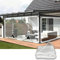 Transparente Plane mit ösen 2.2 * 4.8m Abdeckplane mit Reißverschluss 0.35mm Pflanzenschutz Regen-Vorhänge PVC Glas Klare wasserdichte Tarps Schutzplane Allzweckplane als Türvorhang Kunststoffplane