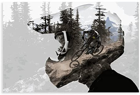 Mountainbike S Toughest Challenge MTB Ride Poster (2) Leinwandposter Schlafzimmer Dekor Sport Landschaft Büro Zimmer Dekor Geschenk Unframe-Stil 30 x 45 cm