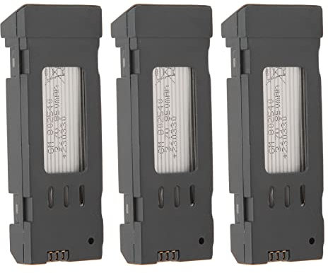 Focket Batterie de Drone RC, Batterie de Rechange Professionnelle 3pcs 3.7V Lithium Drone Lipo avec Câble de Charge 3 en 1, Batterie de Drone Quadrirotor RC pour Avion E58 L800 JY019 RC (850mah)