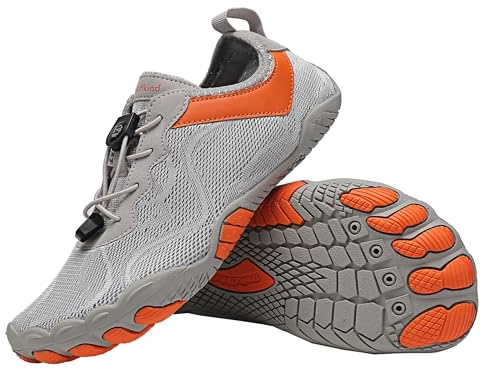 Freiluftkind Das Original – Kokoda rutschfeste Barfußschuhe (Hellgrau/Größe EU 40) – Der perfekte Barfußschuh für Dein Abenteuer – Barfusslaufschuhe Barfuss Schuhe Barefoot Shoes