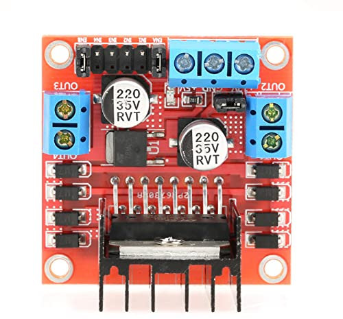 1PC H Bridge Dual Channel Drive L298N Motor Driver 5-35V 2A 25W Motor Drive Controller Board Module pour Smart Cars Robots Driving Stepping Motor
