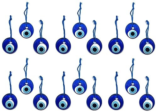 MYSTIC JEWELS Türkisches Auge zum Aufhängen, Glas, Böser Blick, Glücksbringer, 4 cm Durchmesser, Nazar Boncuk, Evil Eye (18), Hochzeit