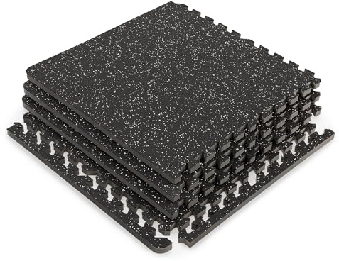 Marcy Interlocking Dual Density Rubber Top EVA Foam Home Gym Floor Mat for Exercise Equipment & Accessories MAT-40