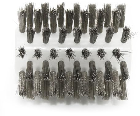 Flame King Electric BBQ Grill Brush Replacement Head, Stainless Steel, Silver Gray