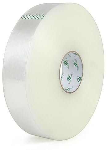 BOMEI PACK Maschine Paketklebeband 1000 yards x 48 mm - transparent für maschinelle Verpackung, Umzugs-Kartons und Verpackung -gute Klebkraft/Paketband/Industrie Packband/große Rollen