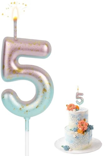 Zahlen Kerzen, Kerze 5 Geburtstag, 8D Geburtstagskerzen, Farbverlauf Kerzen, Geburtstagskerzen Für Kinder Erwachsene Für Geburtstag Jahrestag Partys