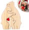 Personalisiertes Holzkunstpuzzle der Bärenfamilie, Holz Bär Skulpturen, Familienpuzzle Bären Aus Holz, Desktop Ornament Home Tischdekoration für Familie Andenken Geschenke (Family of Three)