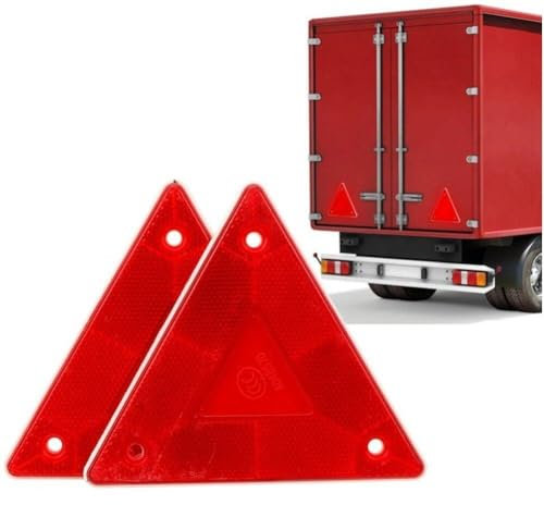 2 Stück Dreieck-warnreflektor, Fahrzeug-stopp-Warnschild, Rotes Reflektierendes Sicherheitsschild Für Anhänger, Wohnmobil, Bord, LKW, Kennzeichenbeleuchtung