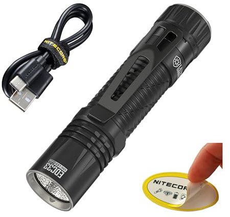 Nitecore EDC33 4000 Lumen Compact EDC Flashlight, USB-C Rechargeable, High Lumen Throw and Flood Beam