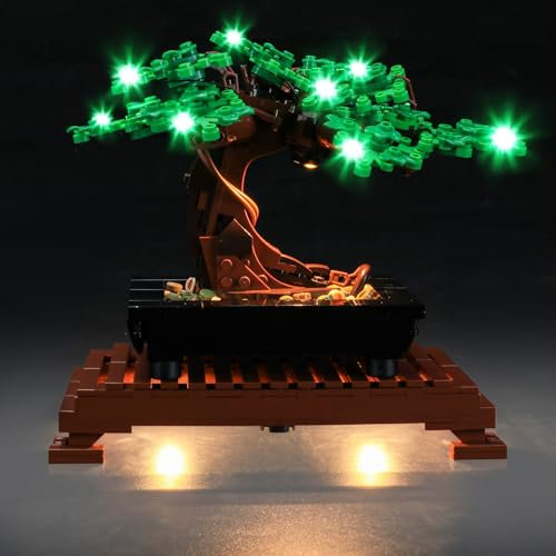 Mililier LED Light Kit for Lego Bonsai Tree 10281 Set, Compatible with Lego 10281 Building Blocks Model(Not Include Blocks Set) (Green)