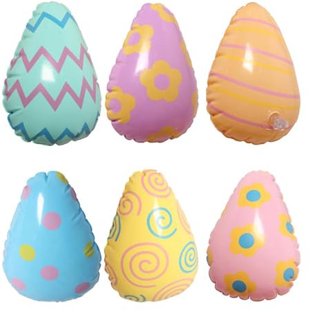 Visiblurry Aufblasbare Osterbälle, aufblasbare Ostereier, Dekorationen, Bunte Ostereier, Spielzeug, Überraschungseier, aufblasbare Ostereier, Ornamente für Zuhause, Geburtstagspar -Geschenke