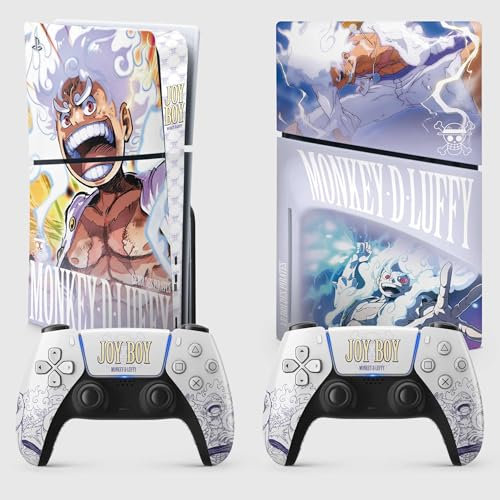 PS5 Skin Slim Gear 5, Aufkleber Playstation 5 Manga, Konsole und Controller, Edition Slim Disk, Skin Gear 5 PS5 (2 Controller)