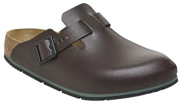 Birkenstock Damen Herren Boston Pro Hausschuhe Leder Pantoletten - Clogs - Zertifiziert nach EN ISO 20347:2043 - Berufsschuhe für Medizin, Gastronomie und Service