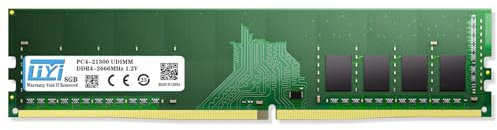 LIYI RAM 8 GB (1 x 8 GB) RAM 288 pines CL19 1.2 V DDR4 2666 MHz (PC4-21300) DRAM UDIMM Memoria de escritorio PC RAM Memoria de computadora Actualización, color verde