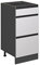 Vicco Mueble bajo de Cocina R-Line, Blanco/Antracita, 40 cm con cajones, ET Antracita