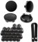 4 St Nabendeckel 60mm Radnabenkappen + 20 St Radschraubenkappen 17mm Set Universal Schwarz Radnabenkappen Kompatibel mit VW und Audi etc Alufelgen + Radschrauben für Auto-Muttern