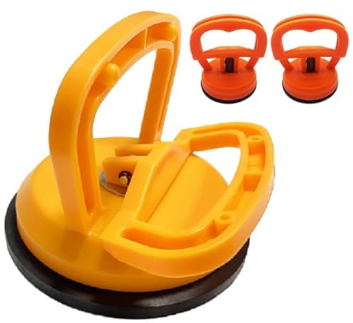 Tricess Estrattore per ammaccature auto (1 grande + 2 piccoli), strumento di riparazione per rimozione ammaccature della carrozzeria dell'auto, sollevatore a ventosa per vetro, piastrelle e specchio