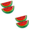 CALLARON Lot de 4 broches pastèque en émail - Broche pastèque - Bijoux de fête hawaïenne - Épinglette pour écharpe, 3.50X1.80X1.00CM, Simili cuir, No Gemstone