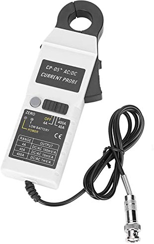 Clamp Current Probe, AC DC Clamp Current Probe Tester 1mA - 400A Test Range 200KHz Meter for Oscilloscope, Meters