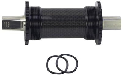 GFDSGRE Movimento Centrale Perno Quadro Movimento Centrale in Titanio 119mm for Bici Movimento Centrale Conico Quadrato filettato Movimento Centrale MTB(Noir)