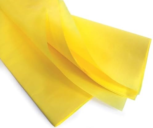 GOOD STUFF Packung mit 10 Bögen aus gelbem Seidenpapier, Größe 66 cm x 50,8 cm, perfekt für Geschenkverpackungen, zum Basteln und Basteln (gelb)