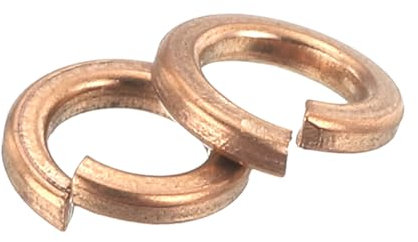 sourcing map Rondelle di bloccaggio a molla, 80 pezzi, assortimento di rondelle di bloccaggio M3 in rame per viti, bulloni e dadi