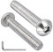 VGBUY 25 tornillos de cabeza de botón de 5/16-18 x 1-1/4 pulgadas, acero inoxidable 304 18-8, accionamiento hexagonal Allen, acabado brillante, totalmente roscado, llave hexagonal incluida