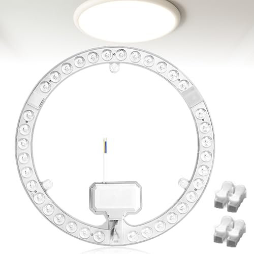 Vaileal LED Modul Umrüstsatz: 36W LED Modul für Deckenleuchten, Retrofit Platine für Deckenleuchte, Umrüstplatine mit Haltemagneten, Ringmodul Ringlampe Ø 23 cm, Weiß 6000K(1 Pack)