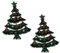 TINEASUR Minichristmas Baum Weihnachten Brosche Set Legierung Baum Geformt Breastpin Strass