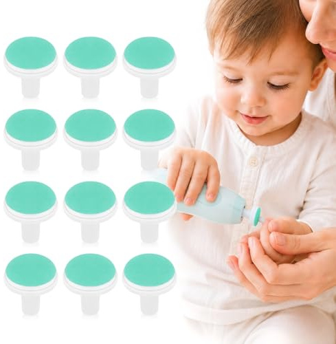 FOMIYES 12 Almohadillas De Repuesto Para Limas De Uñas Eléctricas Para Bebés Cortauñas Eléctricas Para Bebés Cortaúñas Almohadillas De Papel De Lija Para Pequeños Cortadores De Uñas