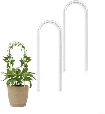 Lot de 2 treillis en acrylique transparent en forme de U pour plantes grimpantes, petit treillis pour plantes d'intérieur Hoya Pothos, lierre d'extérieur