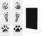 Pfotenabdruck Set Hund & Katze | Baby Handabdruck und Fußabdruck Set | 0-6 Monate Baby Abdruckset | Nasenabdruck Set Hund | Ideal für Haustiere und Neugeborene (Schwarz)