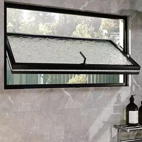 Flügelfenster Rechteckiges Schwingfenster Kellerfenster 360° drehbares Mittelschwingfenster aus Aluminiumlegierung für Private Belüftung,A01,90x60cm