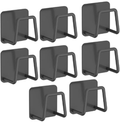 Pqahffowr Kitchen Sponges Holder Adhesive Storage Holder Wall Hooks Kitchen Organizer Stainless Steel Sink Sponges Drain Drying Rack Self Gray