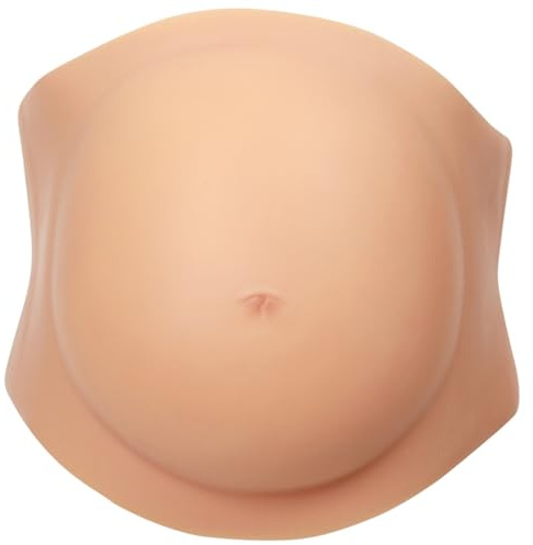 Faroby Ventre de Femme Enceinte Ventre de Grossesse en Silicone réaliste pour Costume et Accessoires Photo Faux réglable avec Sensation Douce Semblable à la Peau, Grossesse