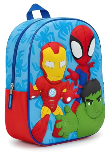 Marvel Spidey und seine Super-Freunde 3D EVA Rucksack für Kinder | Schulrucksack mit Hartschalenfront | Leichter Rucksack für Kindergarten & Vorschule | Tagesrucksack mit verstellbaren Schultergurten
