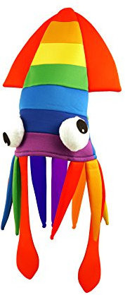 Henbrandt Kostüm, Regenbogen-Tintenfisch-Hut, Gay-Pride-Zubehör – Erwachsenengröße