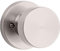 Kwikset Pismo Dummy Door Knob, Single Sided Handle for Closets, French Double Doors, and Pantry, Satin Nickel Non-Turning Interior Push/Pull Door Knob, with Microban Protection, Round Rose