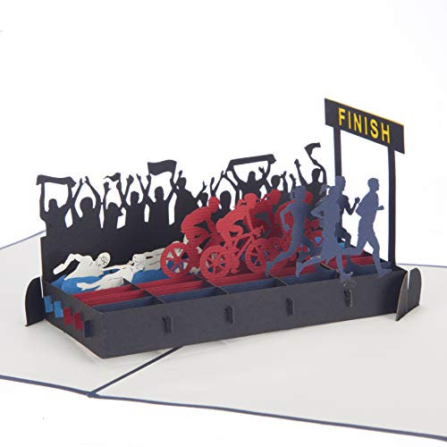 Ironman Triathlon Pop Up Card - Triathlon Gifts, Ironman Triathlon Gifts, Handmade Cards by Cardology