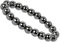 ELEDORO Stretch Armband aus echten Edelsteinen-Perlen 10mm: für Energie und Harmonie (Hämatit)