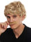 WIG ME UP - 69089-ZA82A Perücke Schnauzbart Karneval Herren kurz gelockt gewellt 70er Jahre Cowboy blond