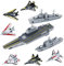 deAO Kit de Jeu Porte-Avions Miniature avec véhicules de Bataille et Avion de ravitaillement