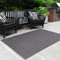 DECOMALL In- und Outdoor Teppich Geflochte Reversibel Außenteppich Grau Schwarz 120x180cm