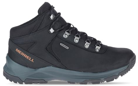 Merrell Erie Mid LTR WP, Stivali da Escursionismo Alti Uomo, Nero, 40 EU