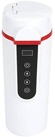 420 ml tasse de chauffage de voiture 12V-24V tasse d'eau électrique écran LCD température réglable pour camions, tasse de chauffage de voiture bouilloire électrique tasse bouilloire électrique