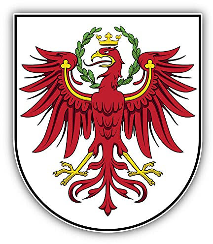 20cm! Hochwertiger Kühlschrank-Auto-Aufkleber Sticker Cartoon Comic Tirol Wappen UV&Waschanlagenfest Decal